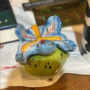 Hand-Painted Floral Ceramic Box
